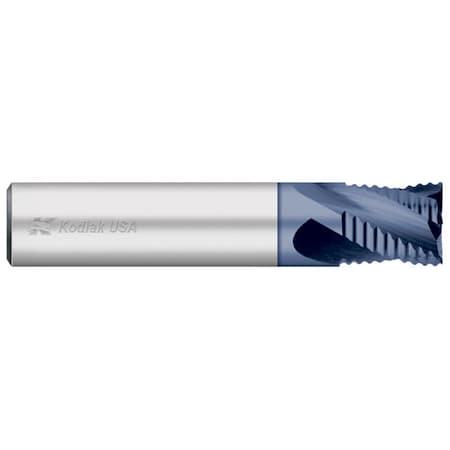 Kodiak Cutting Tools 3/4 Dia. 4 Flute Stub Length Fine Pitch Roughing End Mill ALTIN Coated 5557976